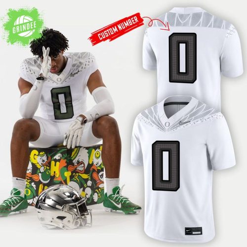 Men’s Nike White Oregon Ducks Game Football Jerseys