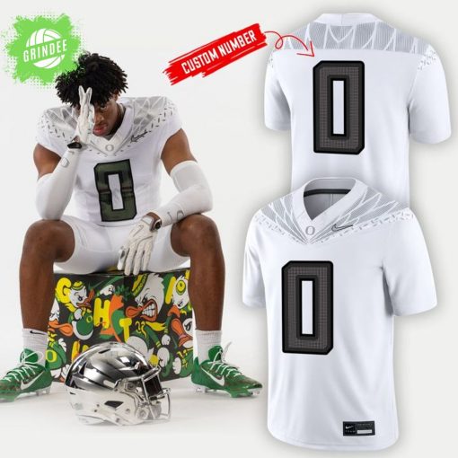 Men’s Nike White Oregon Ducks Game Football Jerseys