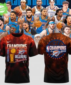 OKlahoma City Thunder NBA Champions 2025 T-shirt Neon
