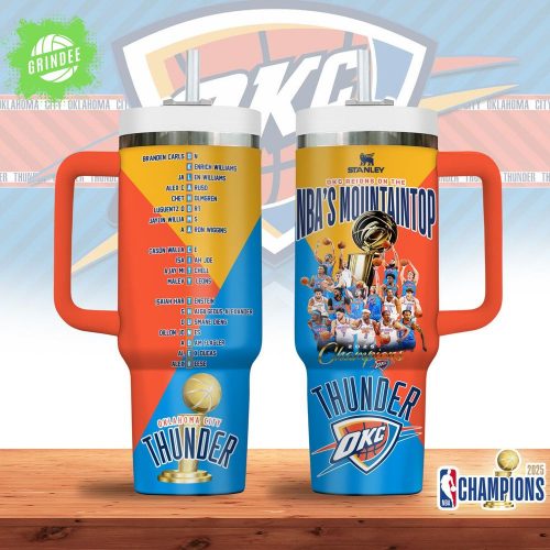 Oklahoma City Thunder | 2025 NBA Champions 40oz Tumbler With Handle NY