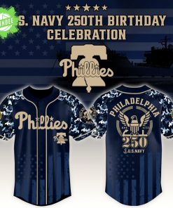 Philadelphia Phillies x US Navy 250th Birthday Edition-3D Baseball Jersey