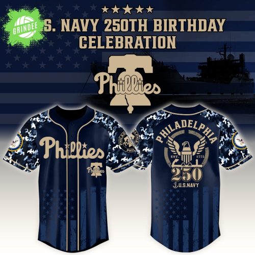 Philadelphia Phillies x US Navy 250th Birthday Edition-3D Baseball Jersey