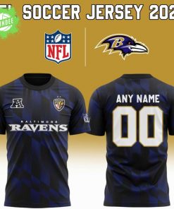 Ravens NFL 2025 “Football x Football” Soccer Shirt- Custom