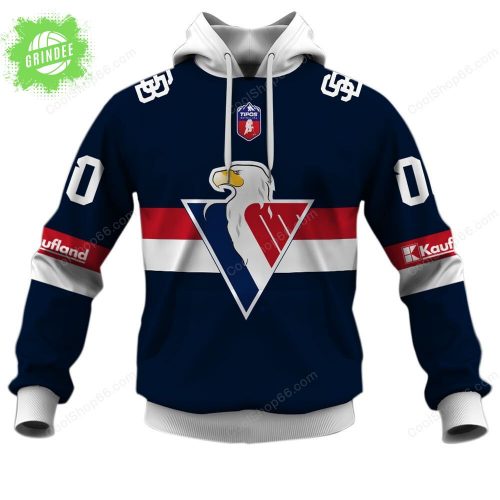 Slovak Extraliga HC Slovan Bratislava Jersey Style Hoodie