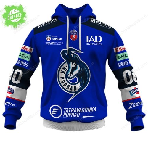 Slovak Extraliga HK Poprad Jersey Style Hoodie