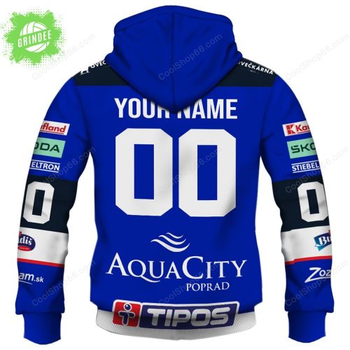 Slovak Extraliga HK Poprad Jersey Style Hoodie