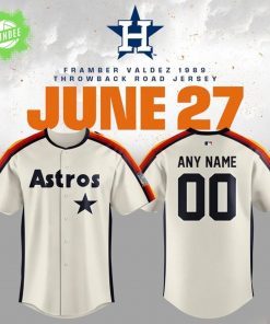 Special Framber Valdez 1989 Throwback Road Astros Jersey