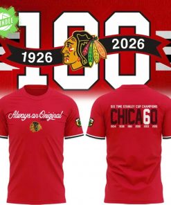 Special New 100th Anniversary Chicago Blackhawks T-Shirt