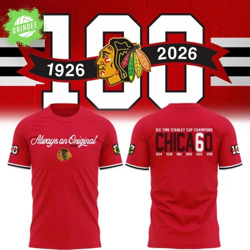 Special New 100th Anniversary Chicago Blackhawks T-Shirt