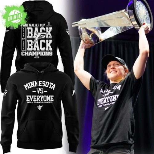 Special New Black And White Minnesota Vs Everyone Hoodie