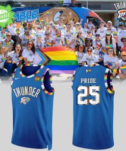 Special New Pride 25 OKC Thunder Basketball Jersey Custom Name Numbers