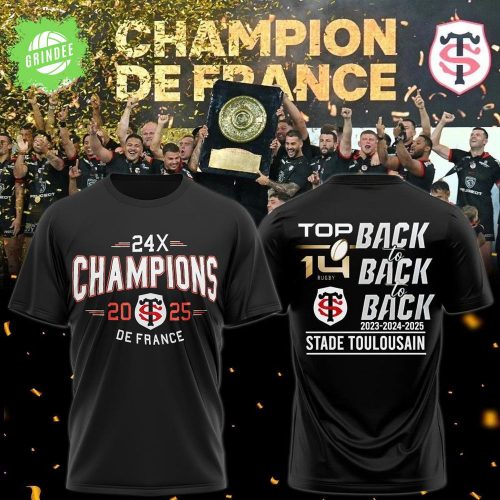 Stade Toulousain Champions 2025 Back to back to back tshirt