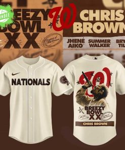 Washington Nationals x Chris Brown: Breezy Bowl XX Limited Edition Brown Jersey