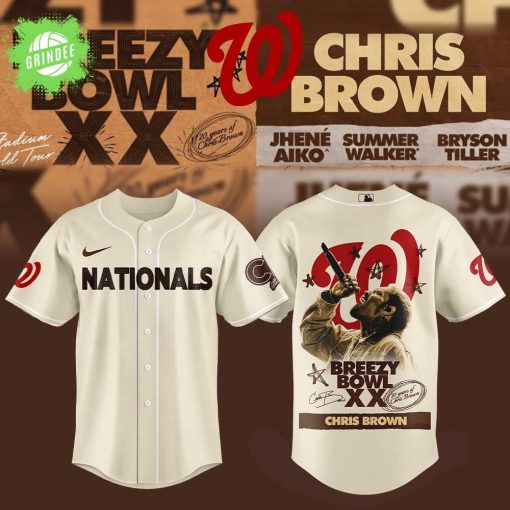 Washington Nationals x Chris Brown: Breezy Bowl XX Limited Edition Brown Jersey