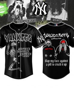 Yankees x Suicideboys Broken Just Lay Me Down In My Grave Personalized Baseball Jersey