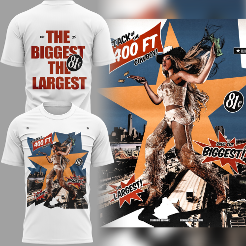 “ATTACK OF THE 400FT COWBOY!” STARRING BEYONCÉ T-White SHIRT
