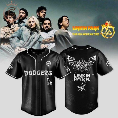 Los Angeles Dodgers x Linkin Park From Zero World Tour 2025 Baseball Jersey-3D Baseball Jersey