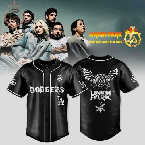 Los Angeles Dodgers x Linkin Park From Zero World Tour 2025 Baseball Jersey-3D Baseball Jersey