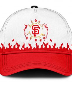 SF Giants Fire Shadow Spirit Jersey White Flame Edition