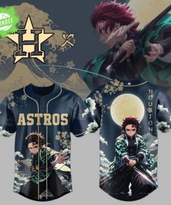 Houston Astros x Wave Breathing Demon Slayer Baseball Jersey