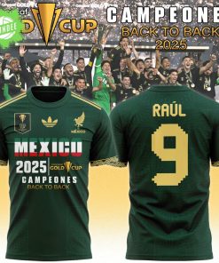 Adidas Mexico National Team Concacaf Gold Cup 2025 Champions Custom T-Shirt
