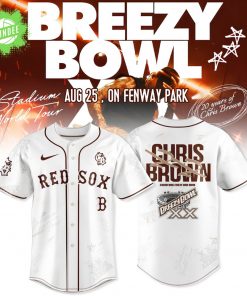 Boston Red Sox x Breezy Bowl XX Tour 2025 white jersey