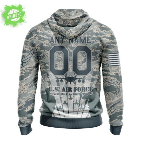 Buffalo Bills Air Force Camo Hoodie – Military Tribute Pullover for NFL Fans