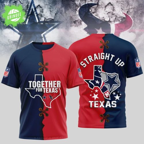 Dallas Cowboys x Houston Texans | Premium Together For Texas 3D Shirt