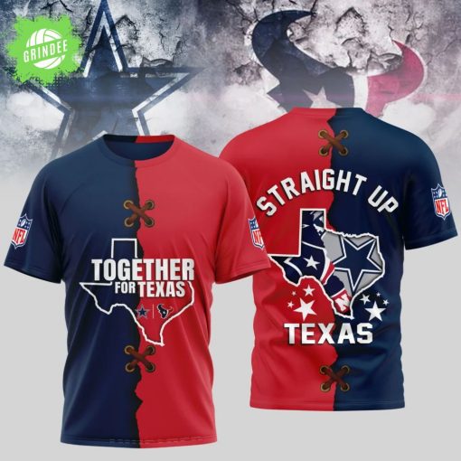 Dallas Cowboys x Houston Texans | Premium Together For Texas 3D Shirt