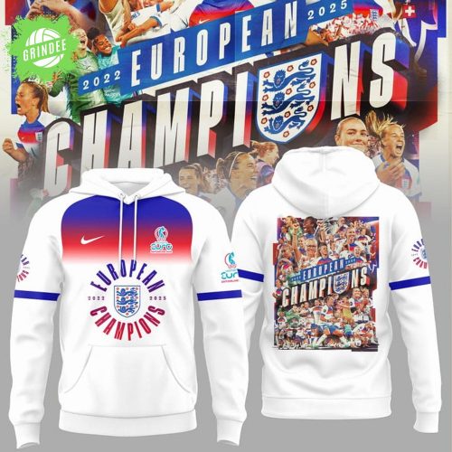 England Football Team Champions of the UEFA Women’s EURO 2025 Hoodie
