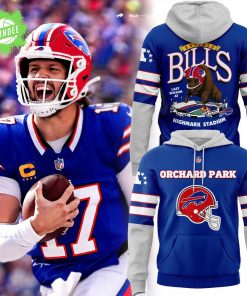 Exclusive 2025 Buffalo Bills Red Helmets Back Hoodie