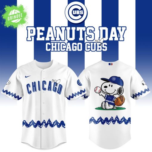 Exclusive 2025 Chicago Cubs x Peanuts Night Baseball Jersey – Limited Edition