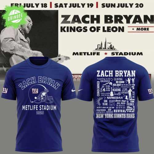 Exclusive Versio Zach Bryan x New York Giants Tshirt 2025