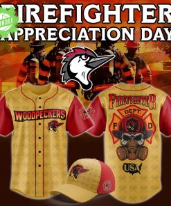 Fayetteville Woodpeckers x Firefighter Appreciation Day Baseball Jersey 2025