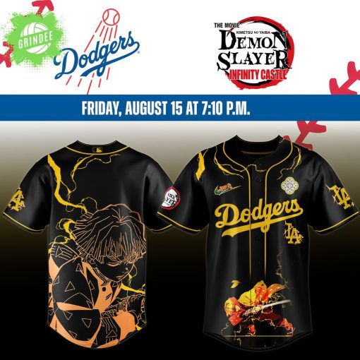LA Dodgers _ Demon Slayer Agatsuma Zenitsu Jersey 2025