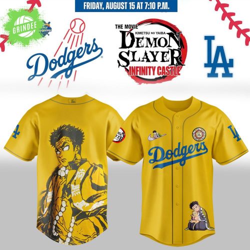 LA Dodgers _ Demon Slayer Gyomei Himejima Jersey 2025