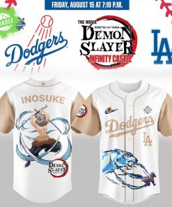 LA Dodgers _ Demon Slayer Hashibira Inosuke Jersey 2025