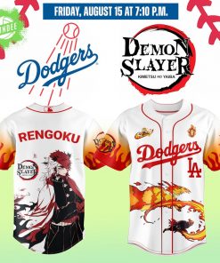 LA Dodgers _ Demon Slayer Rengoku Kyōjurō Jersey 2025
