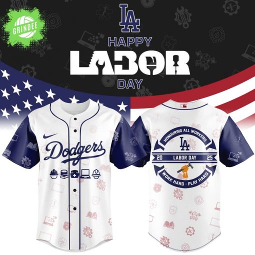 LA Dodgers Labor Day Tribute White Jersey 2025