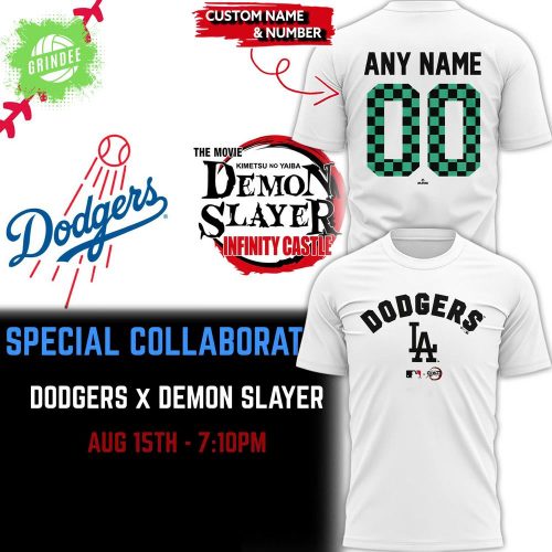 LA Dodgers x Demon Slayer Custom T-shirt – Limited Edition