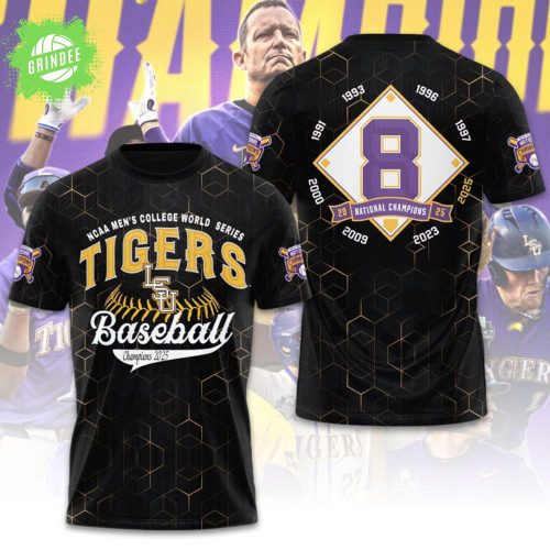LSU Tigers 2025 Baseball Champions T-Shirt – NCAA Men’s College World Series Winners