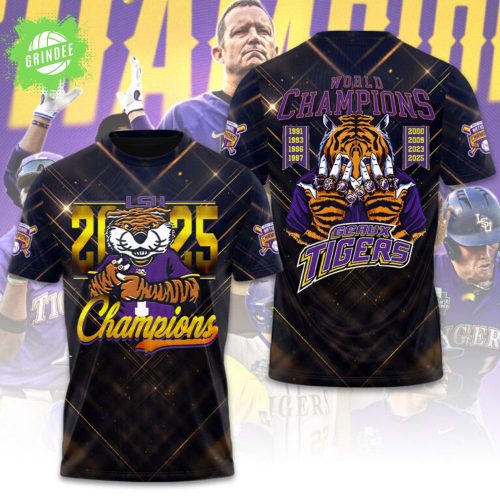 “LSU Tigers 2025 Champions T-Shirt – Geaux Tigers National Championship Shirt