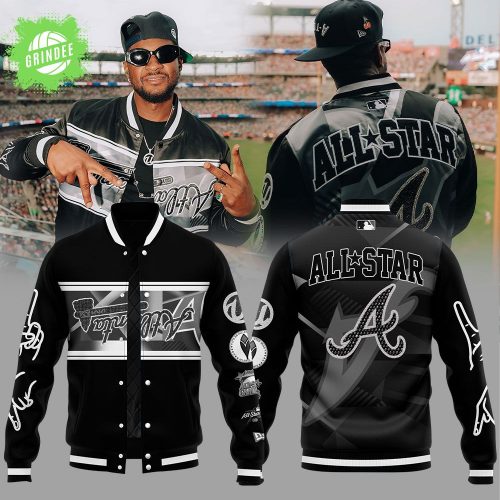 Limited Edition A.Braves Peace up, A-Town Down Black Jacket