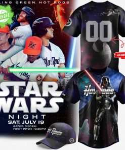 Limited Edition Bowling Green Hot Rods x Star Wars Night 2025 Baseball Jersey
