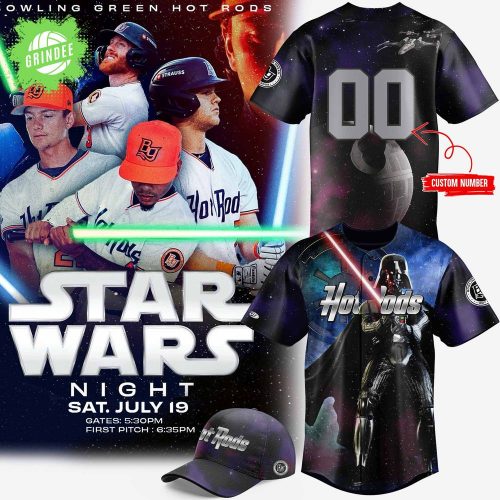 Limited Edition Bowling Green Hot Rods x Star Wars Night 2025 Baseball Jersey