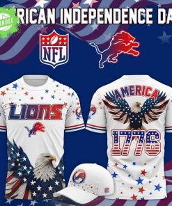 Limited Edition Detroit Lions Independence Day 2025 Tshirt