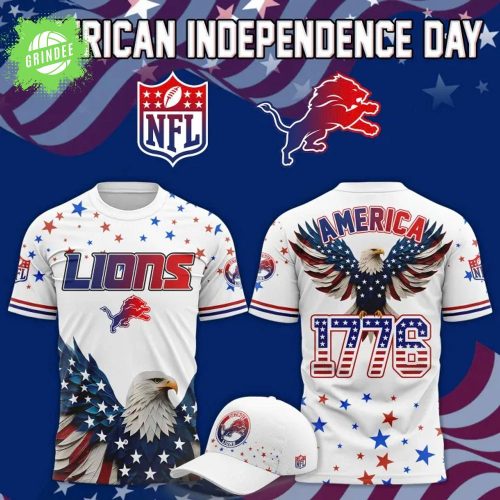 Limited Edition Detroit Lions Independence Day 2025 Tshirt