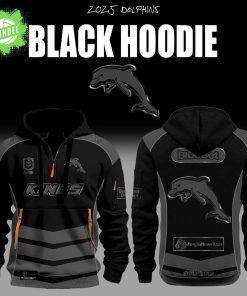 Limited Edition Dolphins Back In Black Zip 1/4 Hoodie
