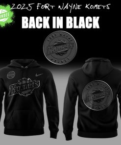 Limited Edition Fort Wayne Komets Back In Black Hoodie