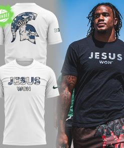 Limited Edition Michigan Spartans x Jesus Won 2025 White Tshirt